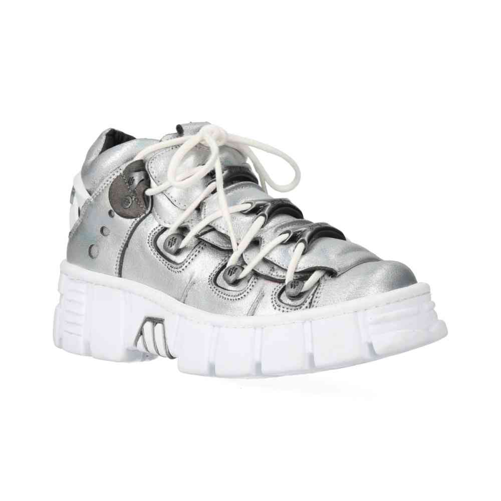 New Rock - M-106WALL-C5 Baskets à plateforme - Couleur argent